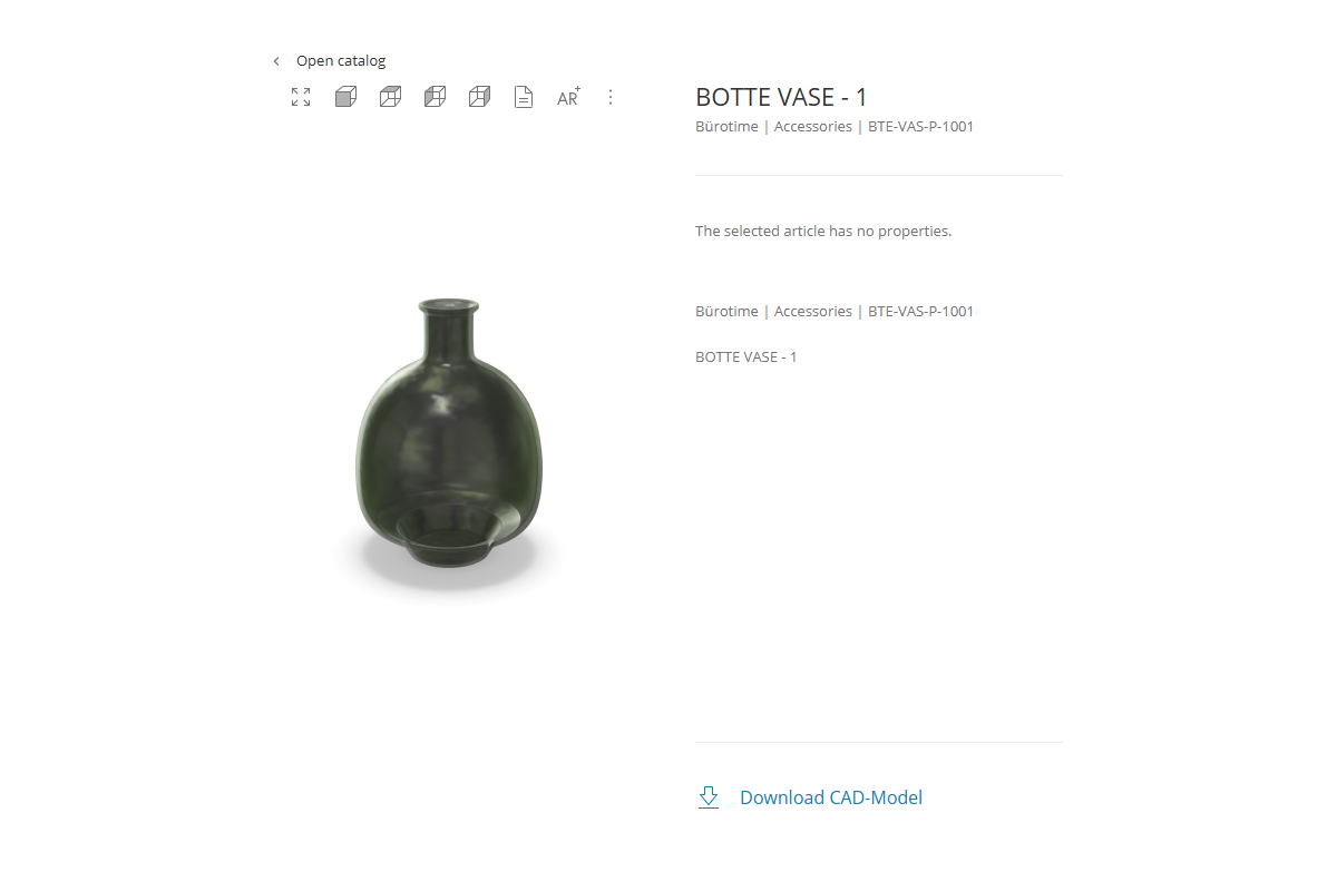 Botte gerçek 3D yapılandırıcı ekranı