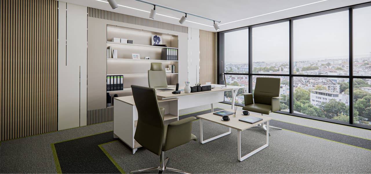 Safir yönetici ofisi, çalışma masası ve Bürotime ofis mobilyaları